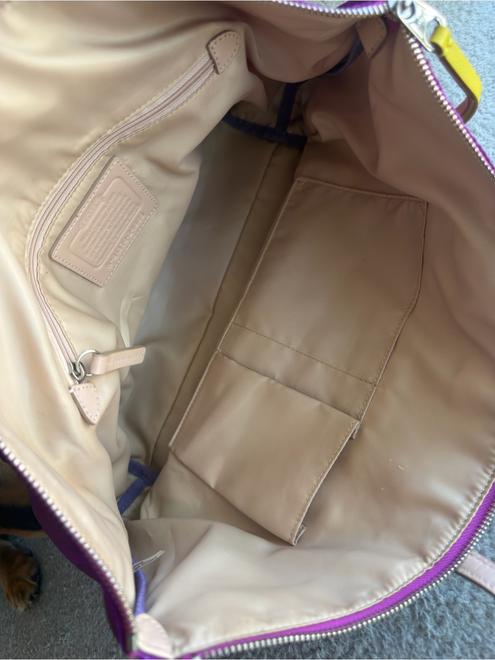 Coach Legacy Weekend Signature Colorblock Nylon Weekender Tote - Picture 4 of 5